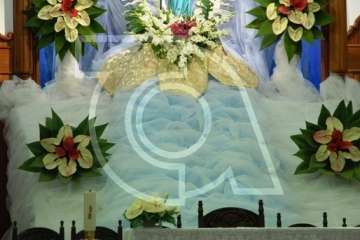 La Virgen de las Nieves estrena himno en el 75 aniversario de la Parroquia de Lomo Magullo (Foto TA)